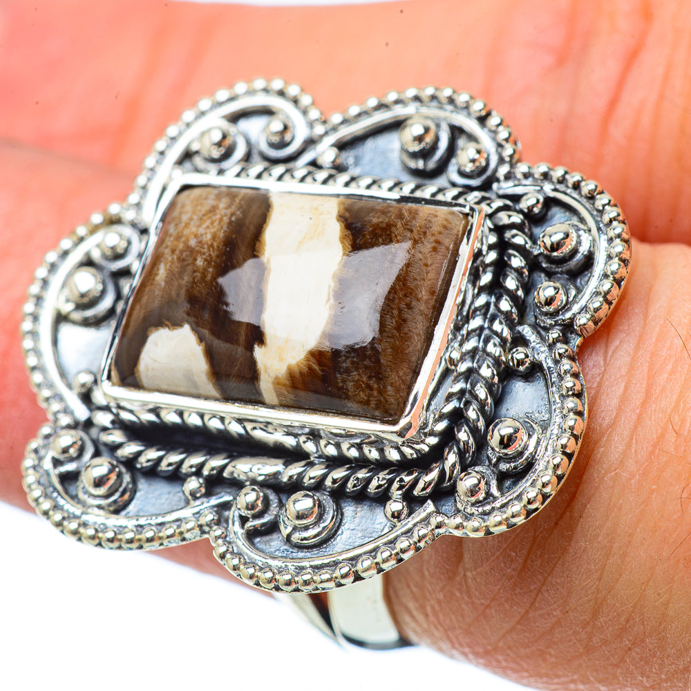 Peanut Wood Jasper Rings handcrafted by Anasilvercos - RING33682