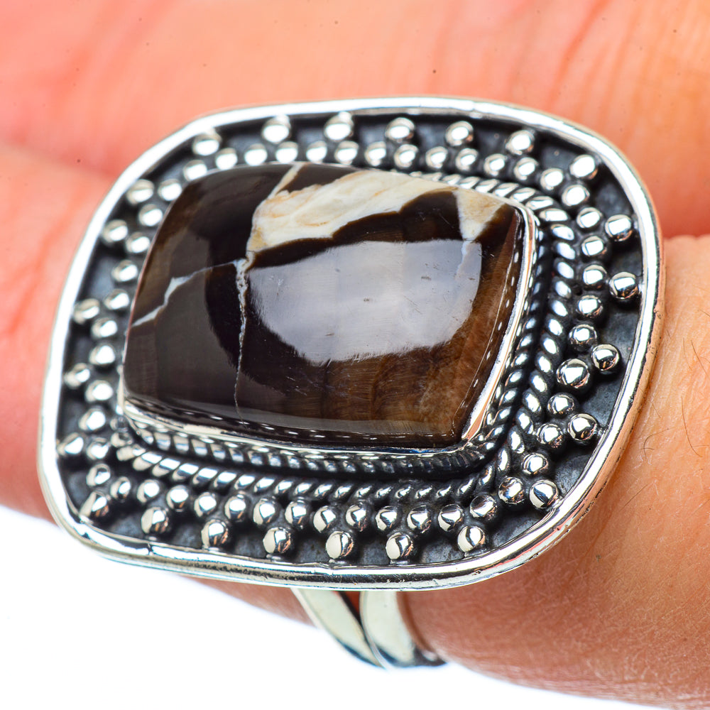 Peanut Wood Jasper Rings handcrafted by Anasilvercos - RING33696
