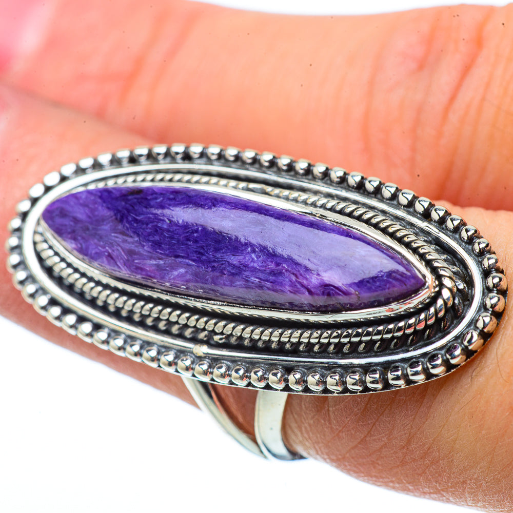 Charoite Rings handcrafted by Anasilvercos - RING33707