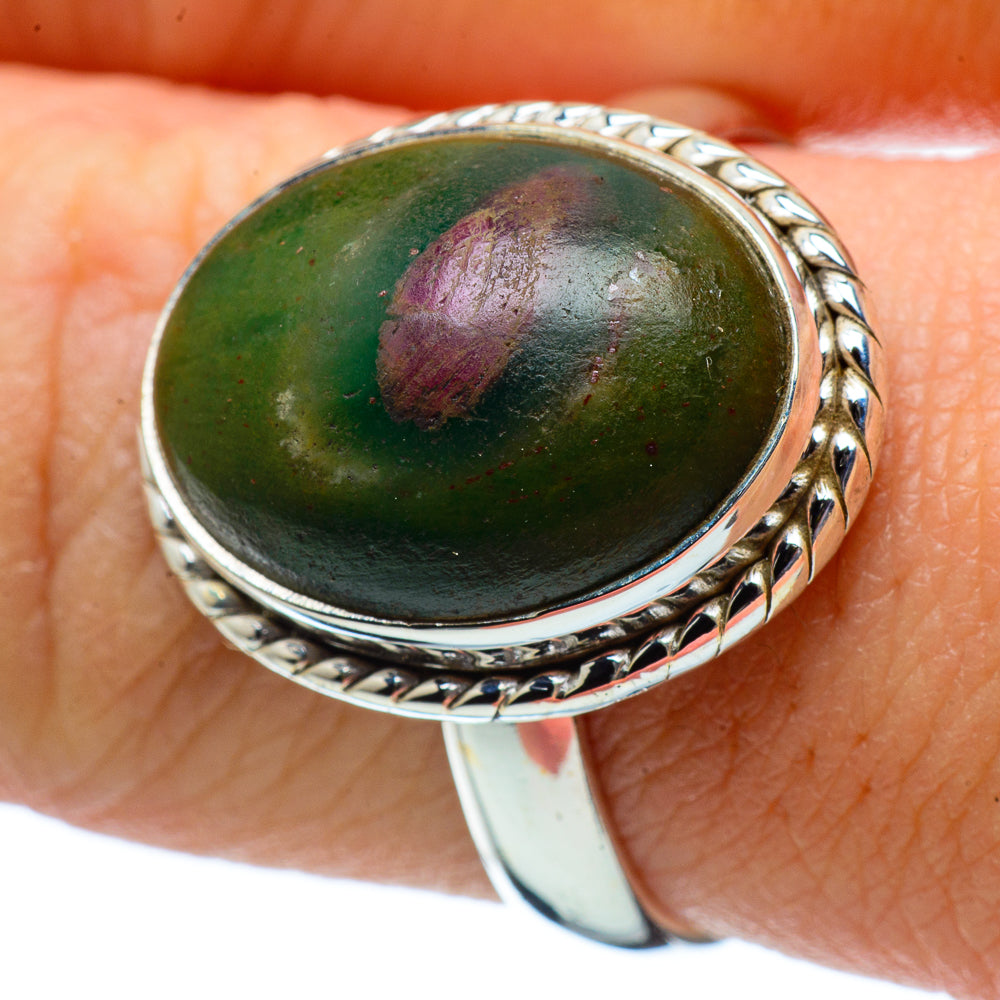 Ruby Zoisite Rings handcrafted by Anasilvercos - RING33720