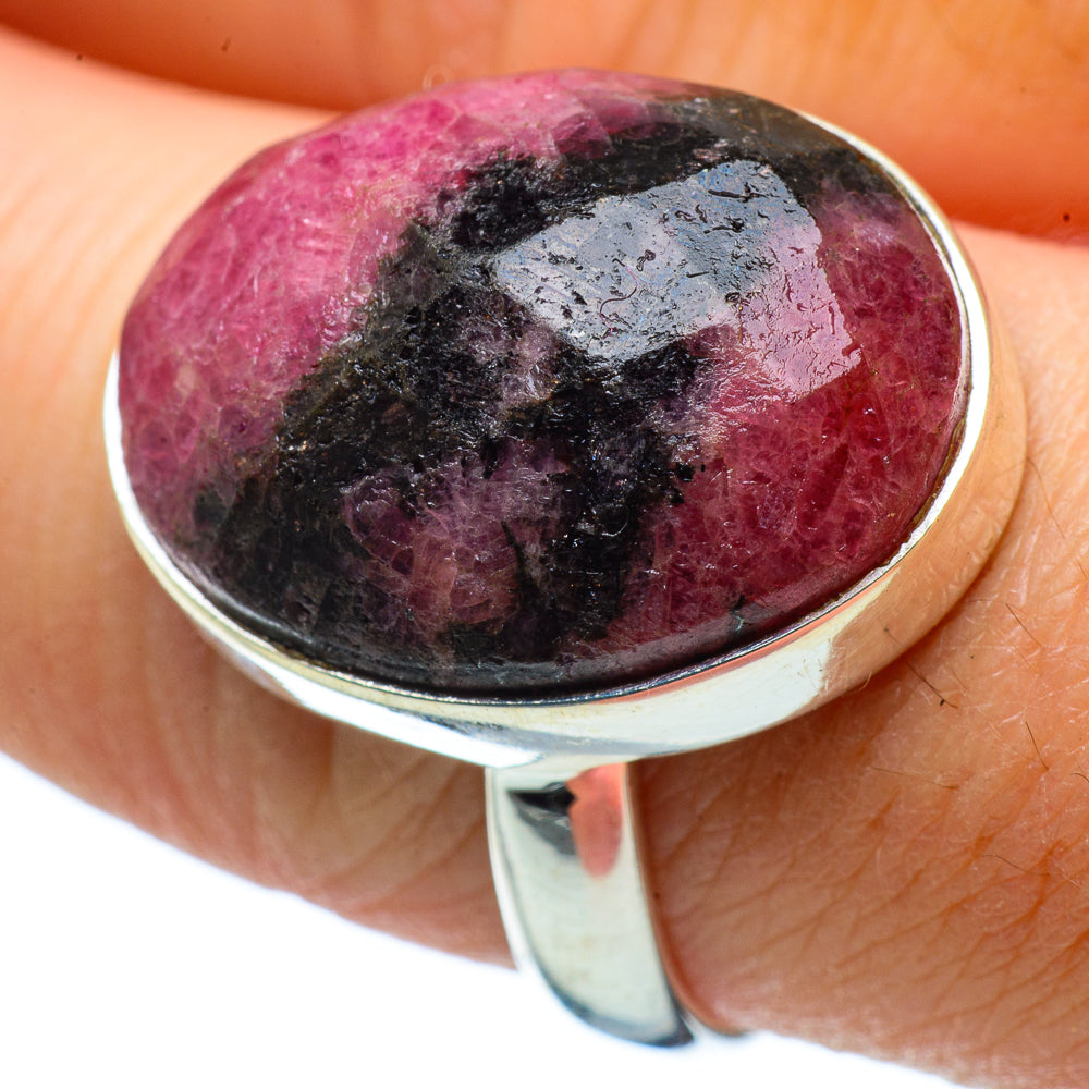 Rhodonite Rings handcrafted by Anasilvercos - RING33723