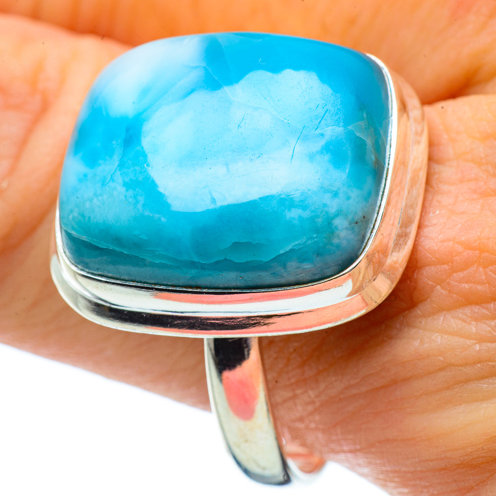 Larimar Rings handcrafted by Anasilvercos - RING33753