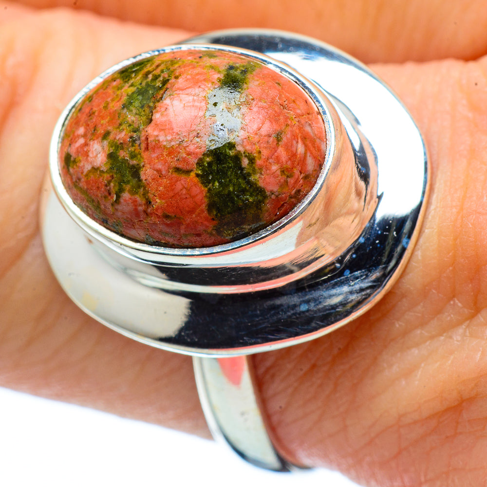 Unakite Rings handcrafted by Anasilvercos - RING33806