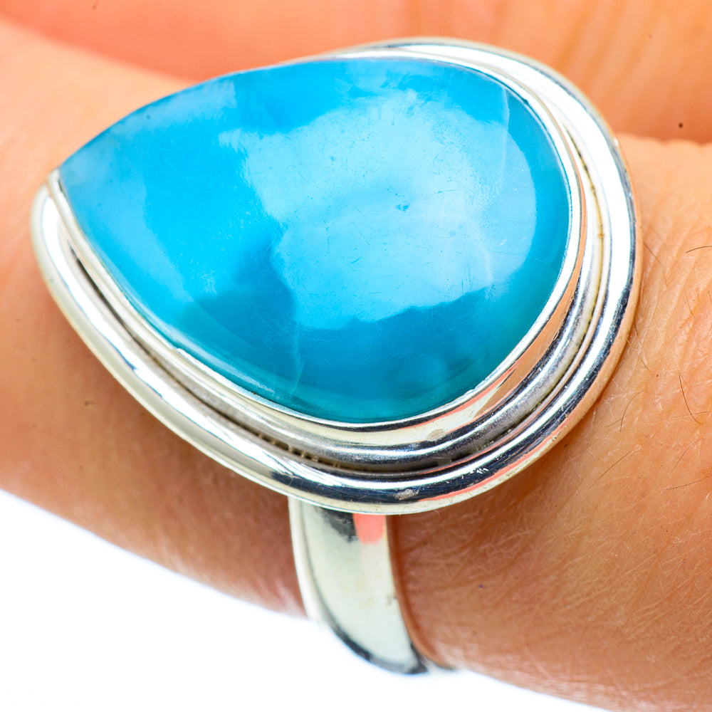 Larimar Rings handcrafted by Anasilvercos - RING33862