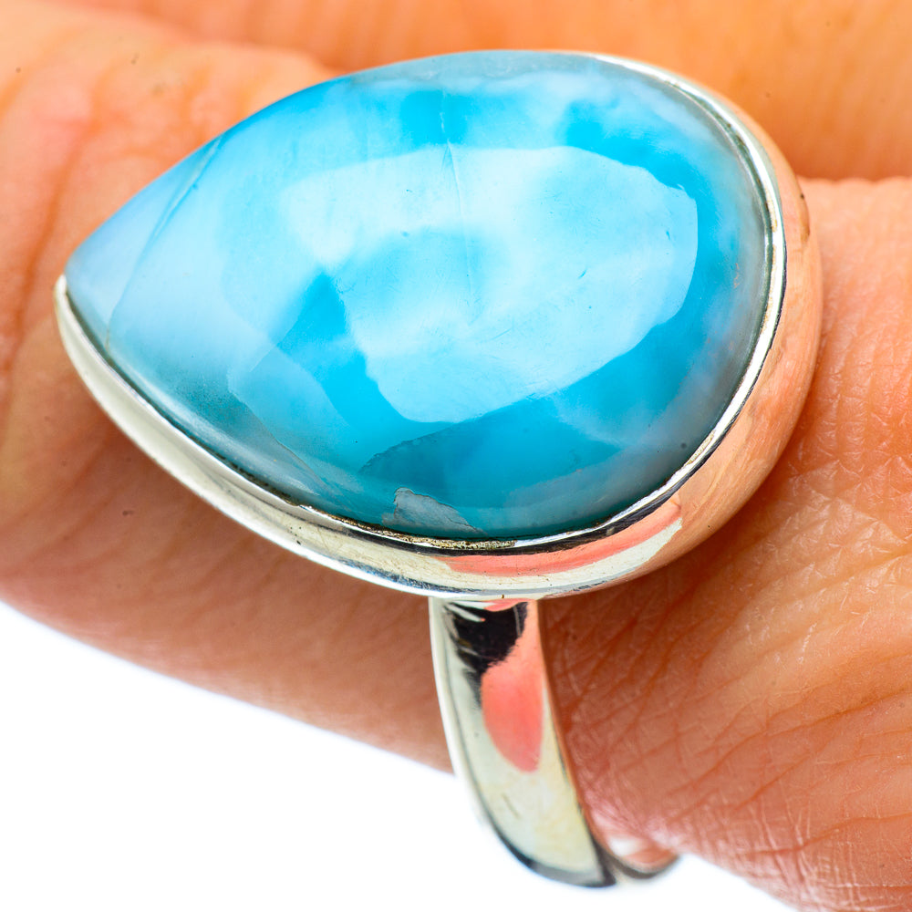 Larimar Rings handcrafted by Anasilvercos - RING33876