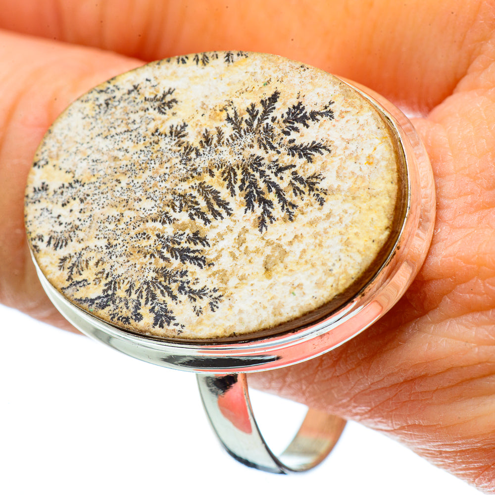 Germany Psilomelane Dendrite Rings handcrafted by Anasilvercos - RING33980