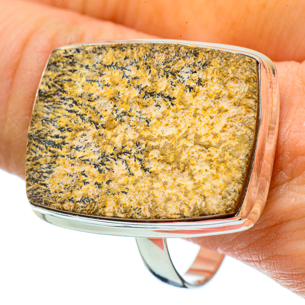 Germany Psilomelane Dendrite Rings handcrafted by Anasilvercos - RING34014