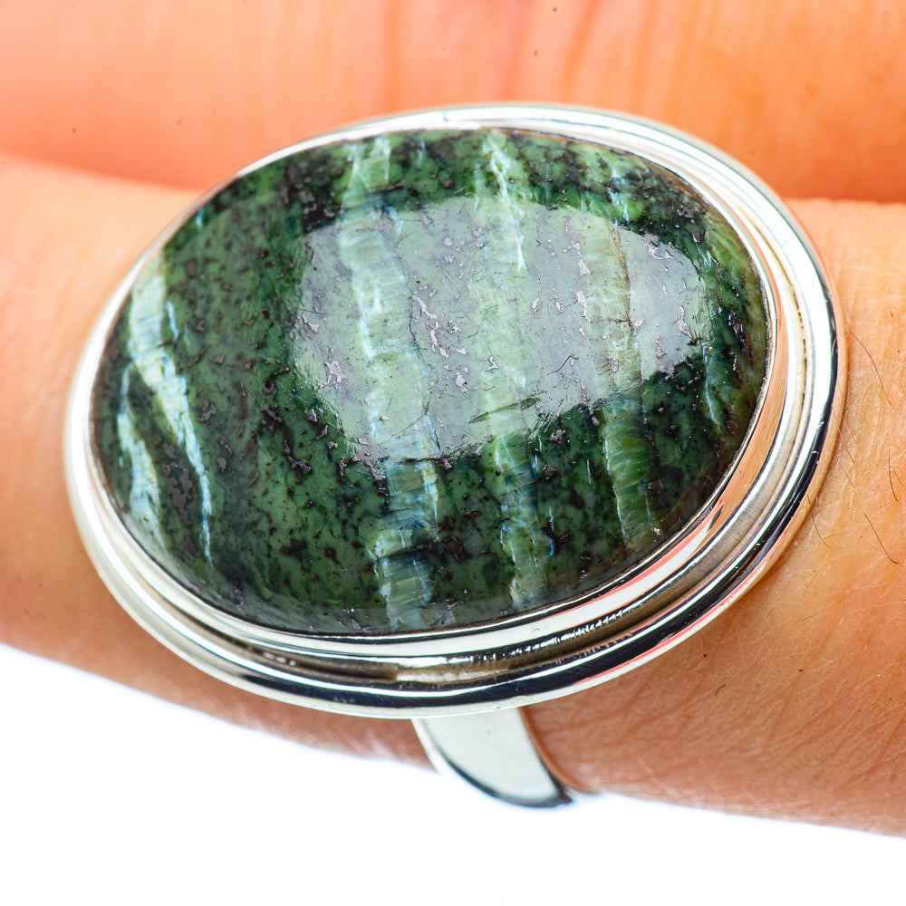 Lizard Jasper Rings handcrafted by Anasilvercos - RING34051