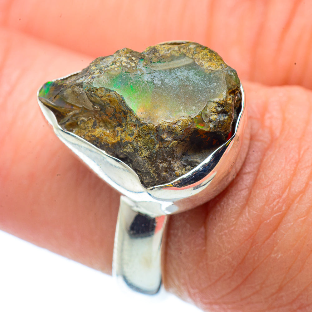 Ethiopian Opal Rings handcrafted by Anasilvercos - RING34565