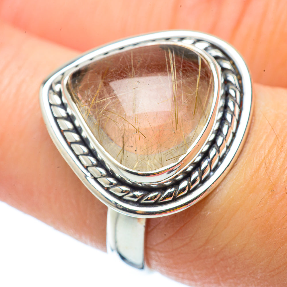 Rutilated Quartz Rings handcrafted by Anasilvercos - RING34615