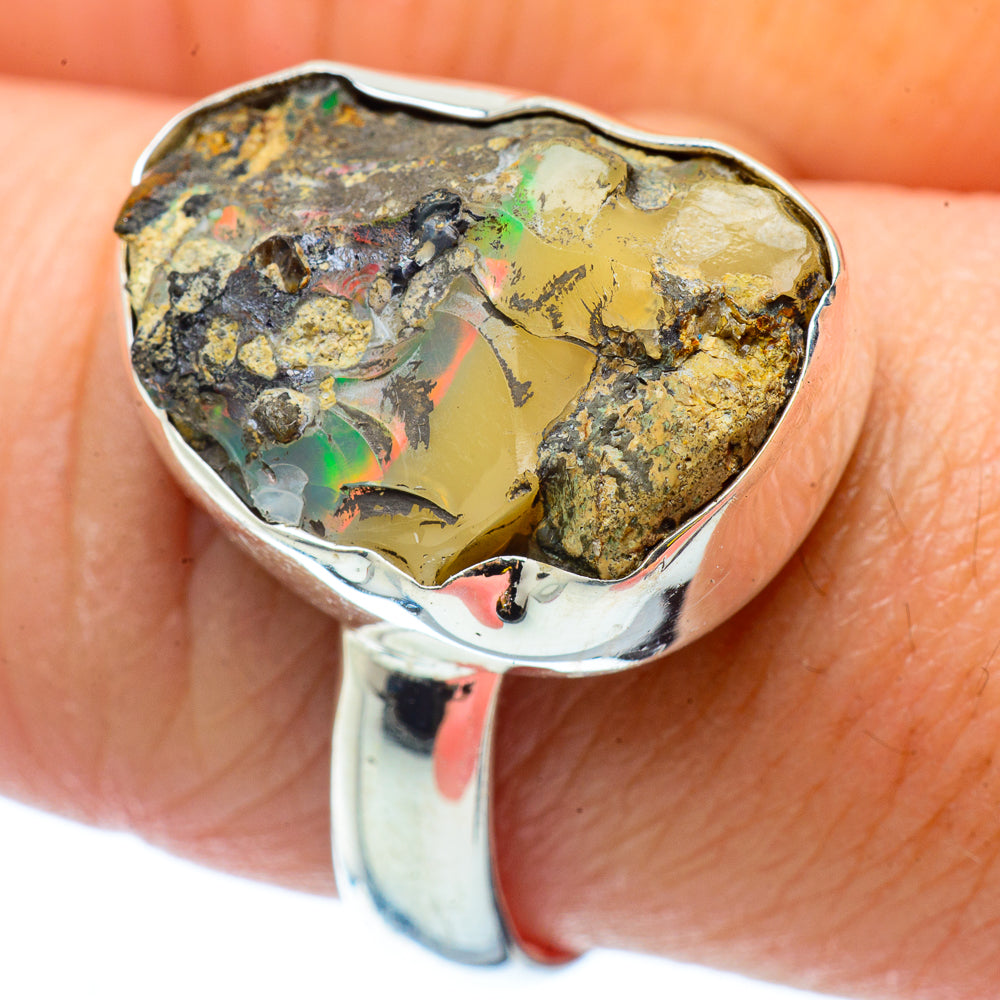Ethiopian Opal Rings handcrafted by Anasilvercos - RING34721