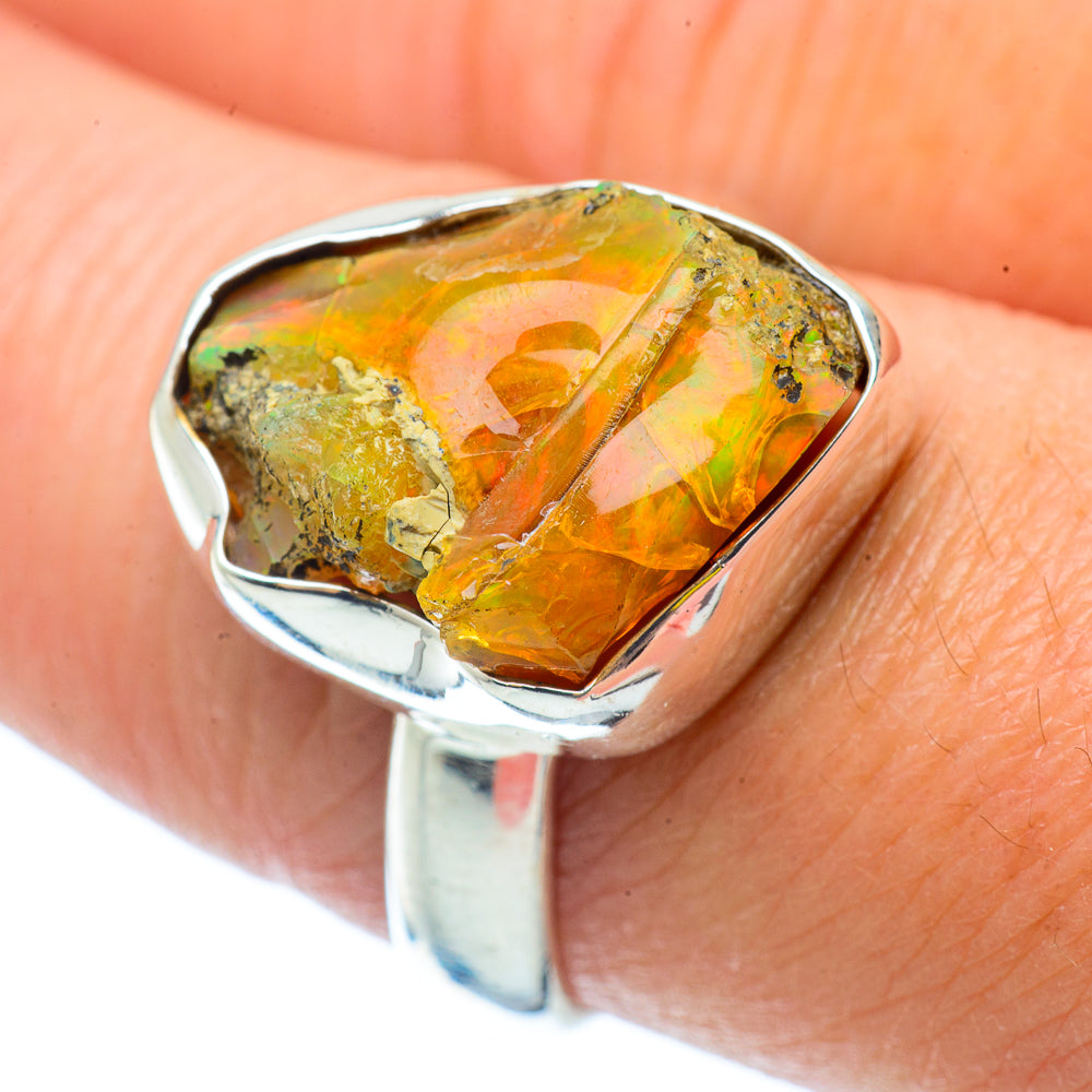 Ethiopian Opal Rings handcrafted by Anasilvercos - RING34746