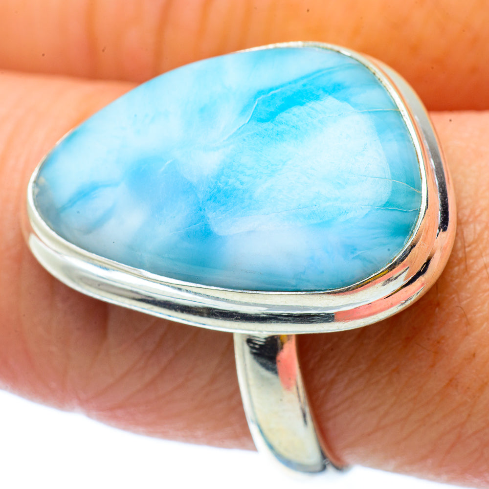 Larimar Rings handcrafted by Anasilvercos - RING34822