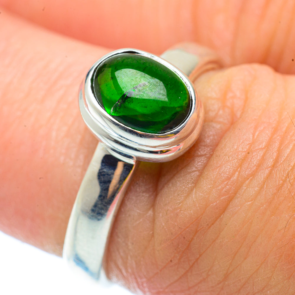 Chrome Diopside Rings handcrafted by Anasilvercos - RING34851