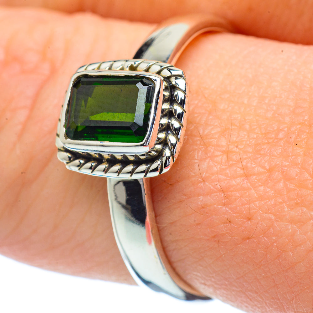Chrome Diopside Rings handcrafted by Anasilvercos - RING34915