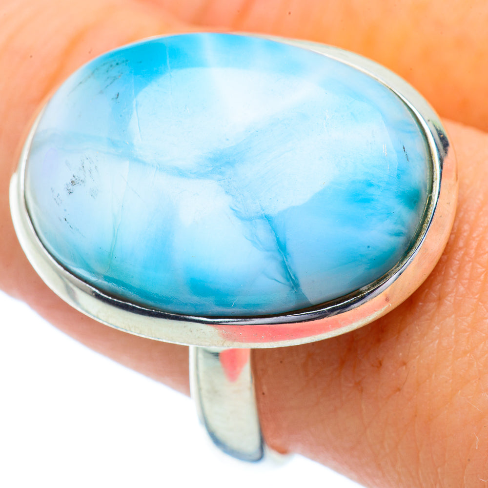 Larimar Rings handcrafted by Anasilvercos - RING34946