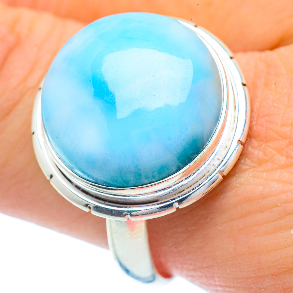 Larimar Rings handcrafted by Anasilvercos - RING35024