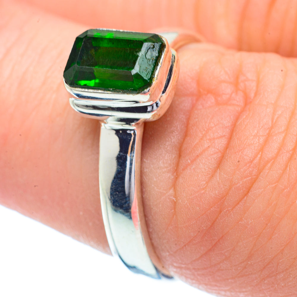 Chrome Diopside Rings handcrafted by Anasilvercos - RING35146
