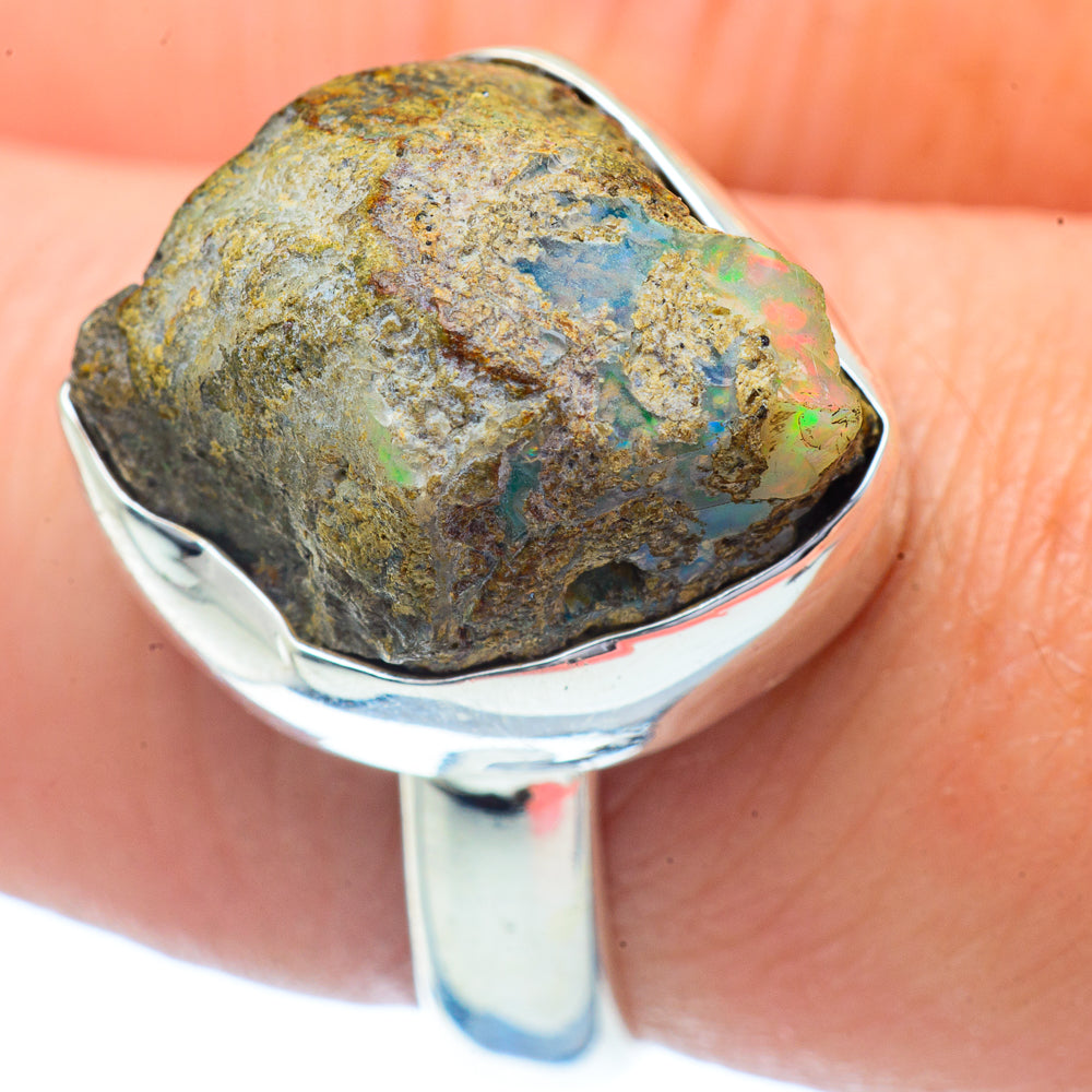 Ethiopian Opal Rings handcrafted by Anasilvercos - RING35199