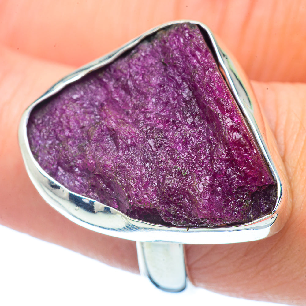 Ruby Fuchsite Rings handcrafted by Anasilvercos - RING35221