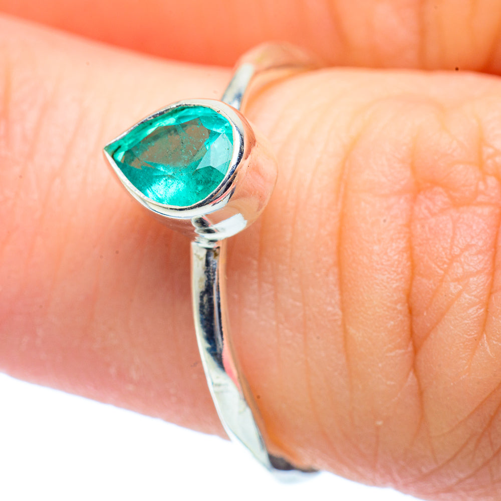 Zambian Emerald Rings handcrafted by Anasilvercos - RING35313