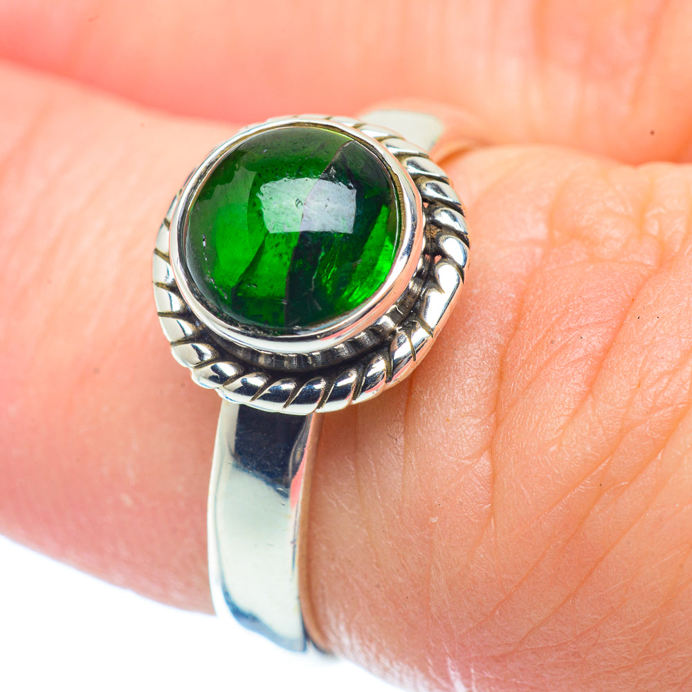 Chrome Diopside Rings handcrafted by Anasilvercos - RING35450
