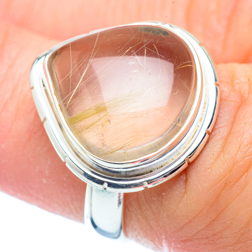 Rutilated Quartz Rings handcrafted by Anasilvercos - RING35458