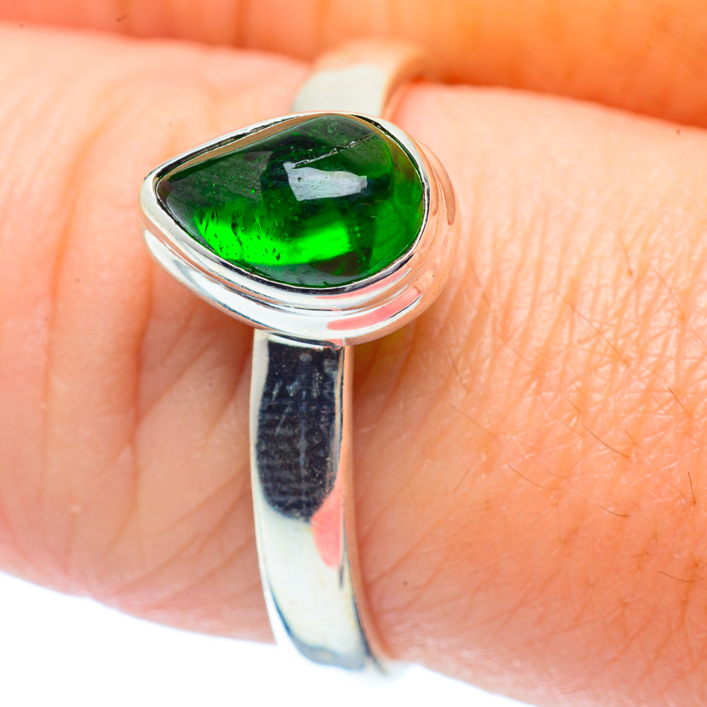 Chrome Diopside Rings handcrafted by Anasilvercos - RING35483