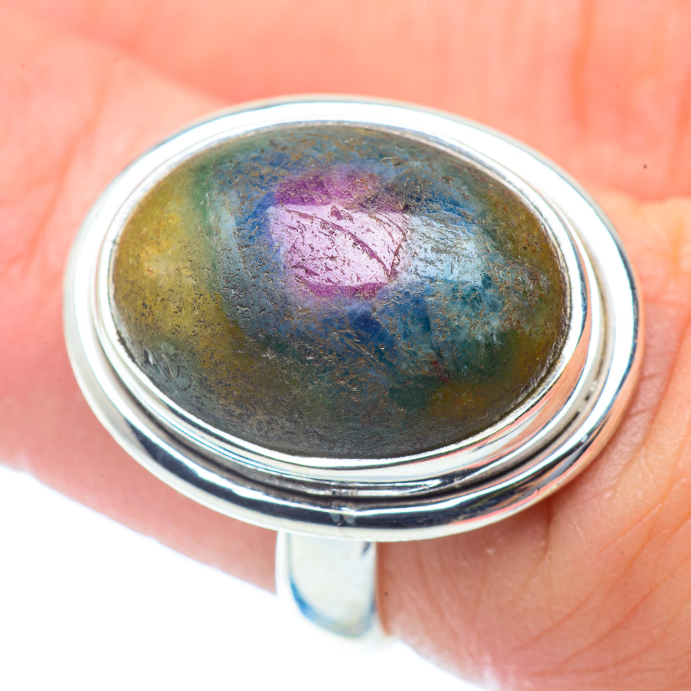 Ruby Fuchsite Rings handcrafted by Anasilvercos - RING35521