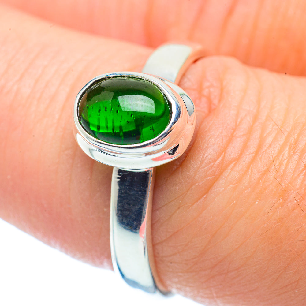 Chrome Diopside Rings handcrafted by Anasilvercos - RING35527
