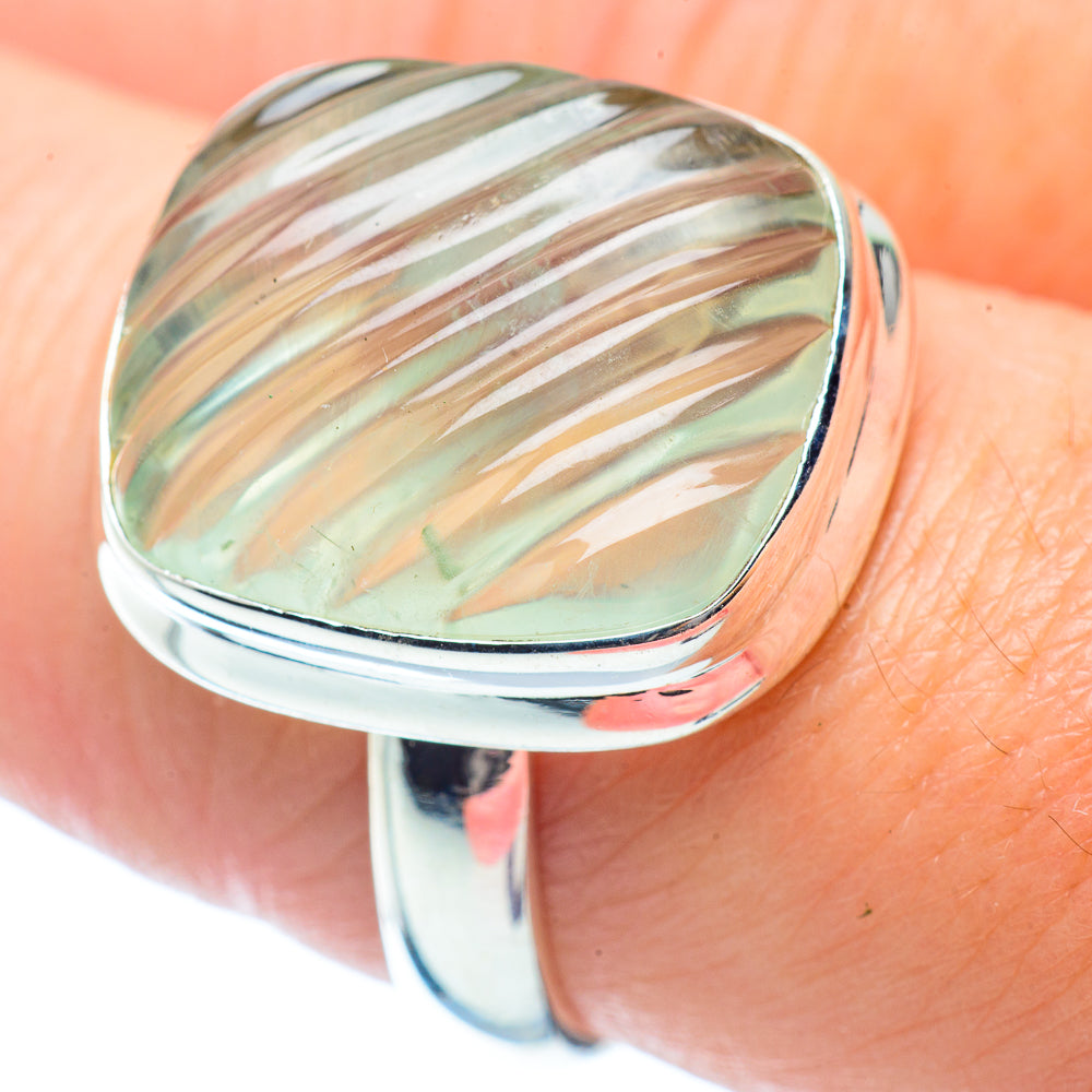 Prehnite Rings handcrafted by Anasilvercos - RING35567