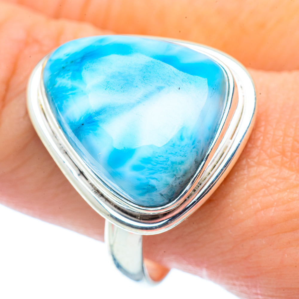 Larimar Rings handcrafted by Anasilvercos - RING35596