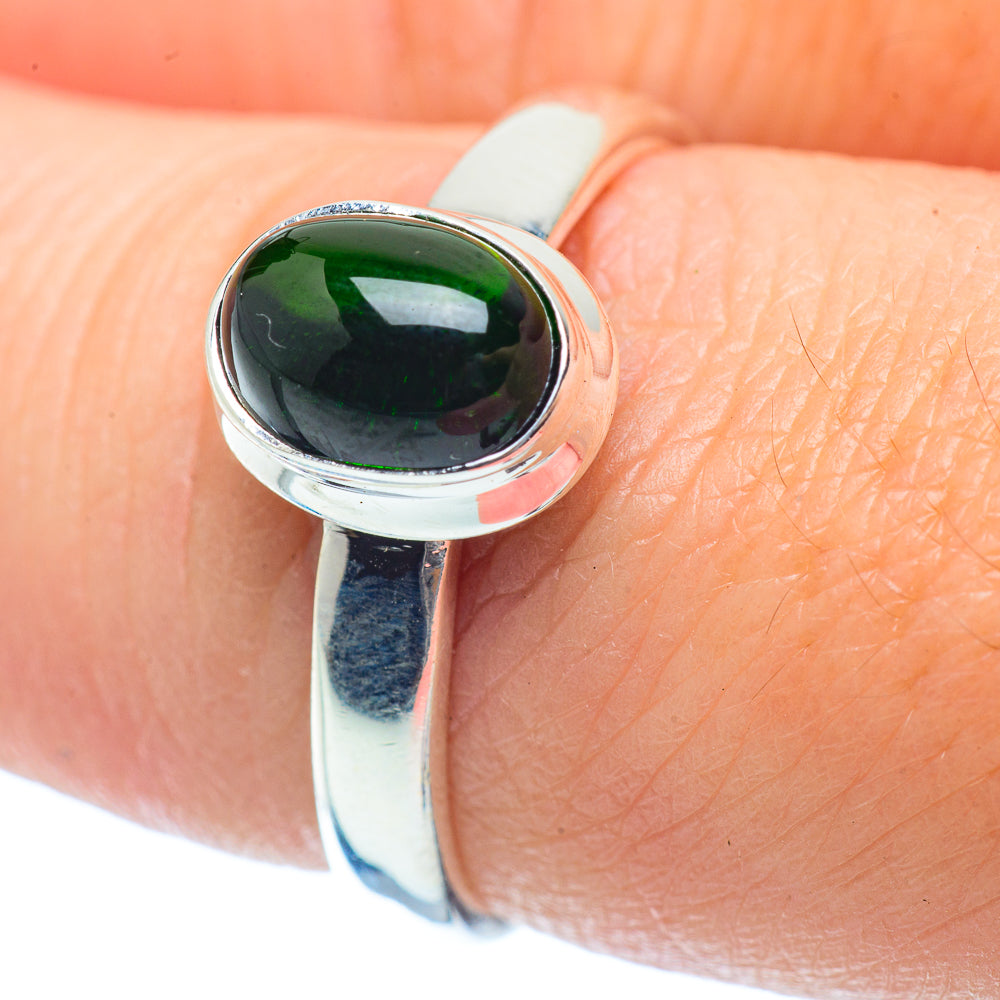 Chrome Diopside Rings handcrafted by Anasilvercos - RING35602
