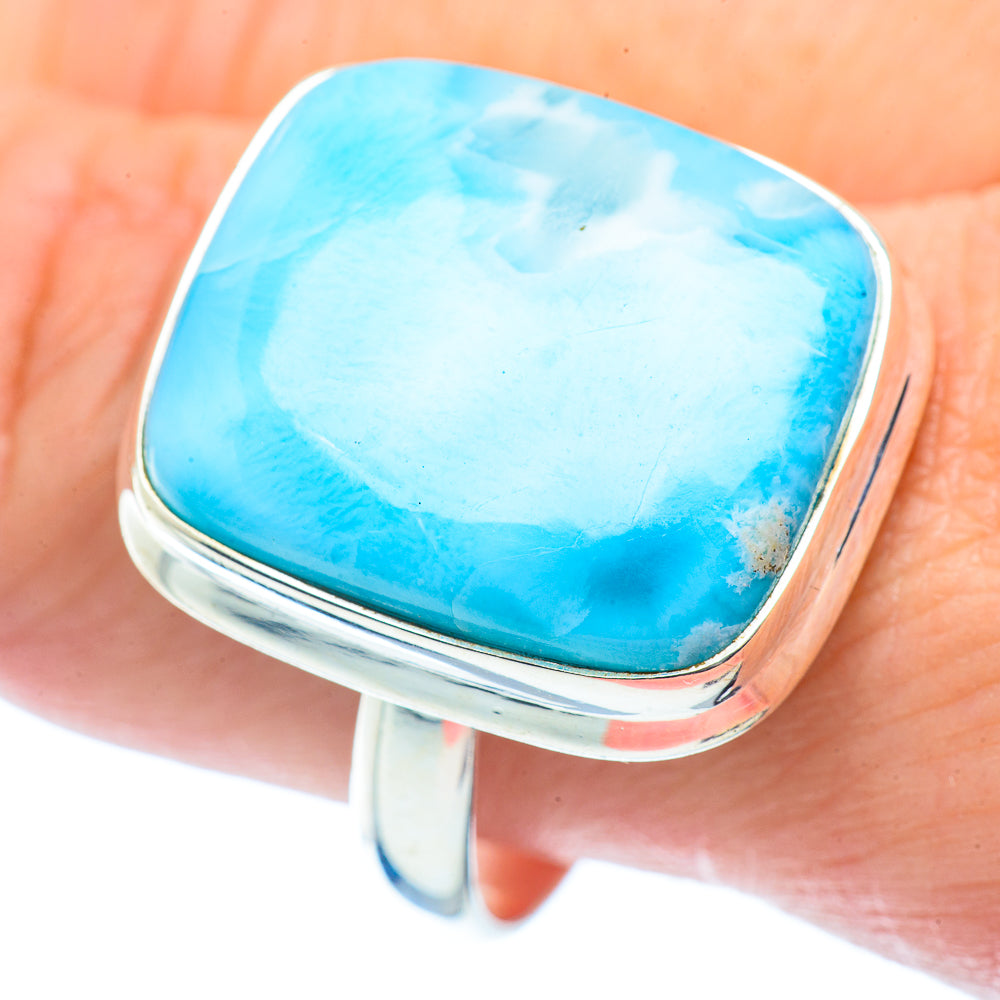 Larimar Rings handcrafted by Anasilvercos - RING35640