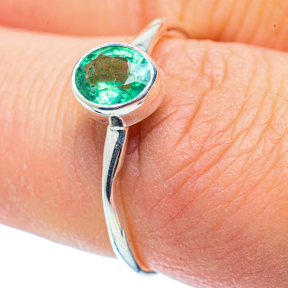 Zambian Emerald Rings handcrafted by Anasilvercos - RING35717