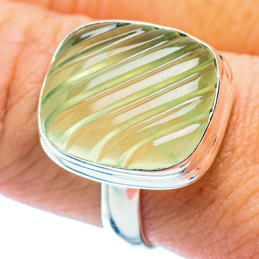 Prehnite Rings handcrafted by Anasilvercos - RING35948
