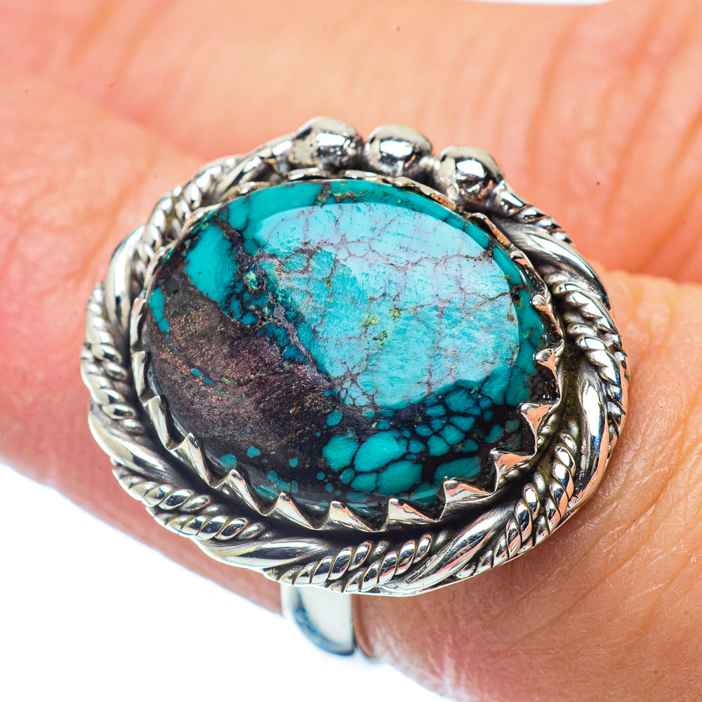 Tibetan Turquoise Rings handcrafted by Anasilvercos - RING35980