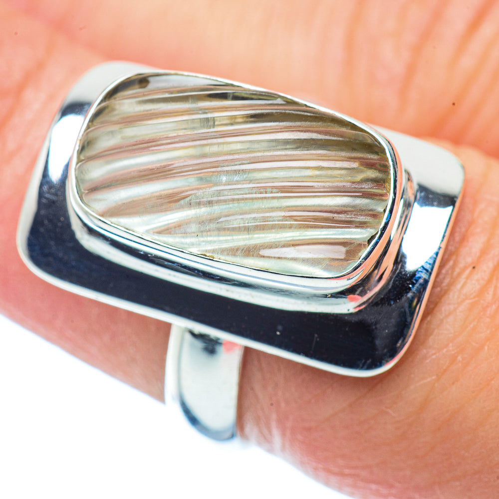 Prehnite Rings handcrafted by Anasilvercos - RING36028
