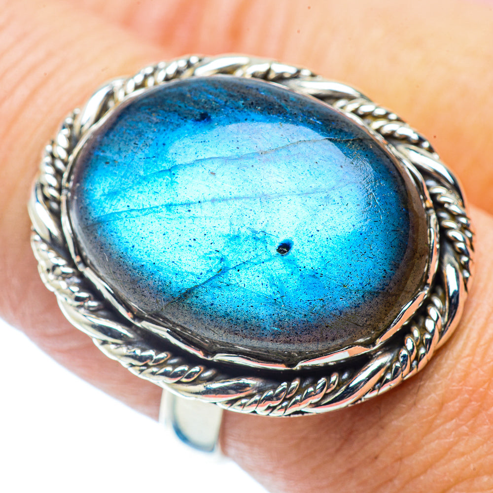 Labradorite Rings handcrafted by Anasilvercos - RING36090