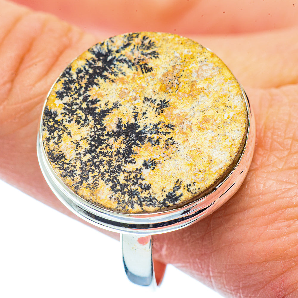 Germany Psilomelane Dendrite Rings handcrafted by Anasilvercos - RING36106