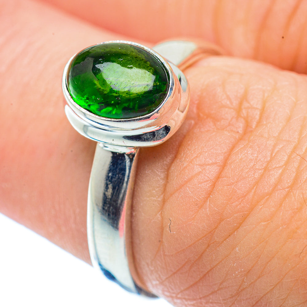 Chrome Diopside Rings handcrafted by Anasilvercos - RING36154