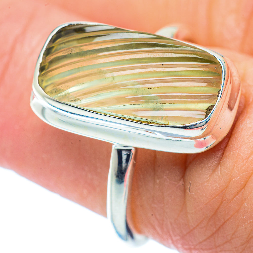 Prehnite Rings handcrafted by Anasilvercos - RING36155