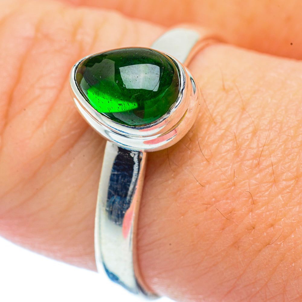 Chrome Diopside Rings handcrafted by Anasilvercos - RING36158