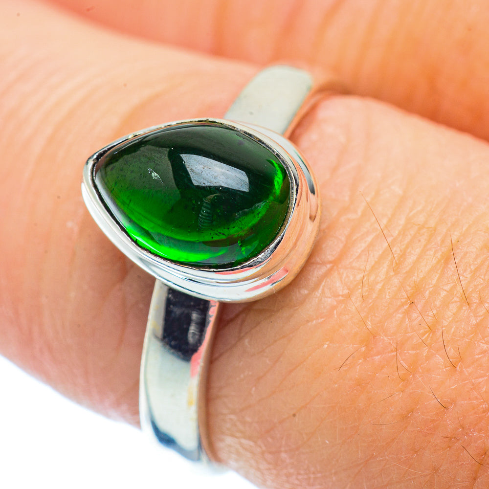 Chrome Diopside Rings handcrafted by Anasilvercos - RING36199
