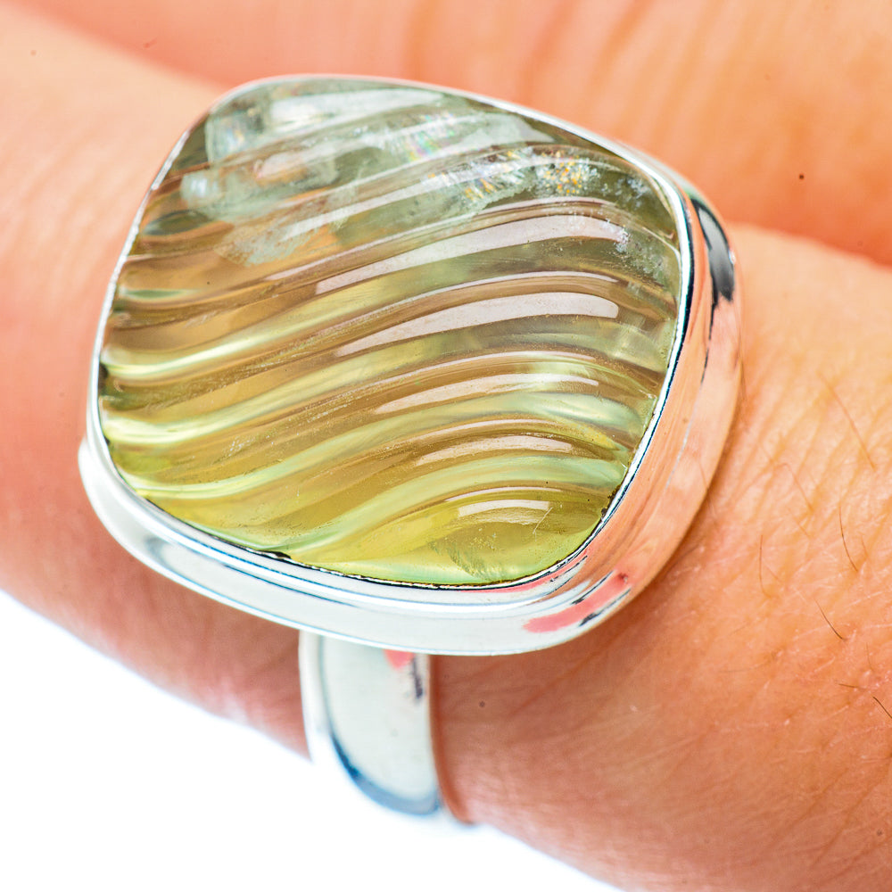 Prehnite Rings handcrafted by Anasilvercos - RING36207