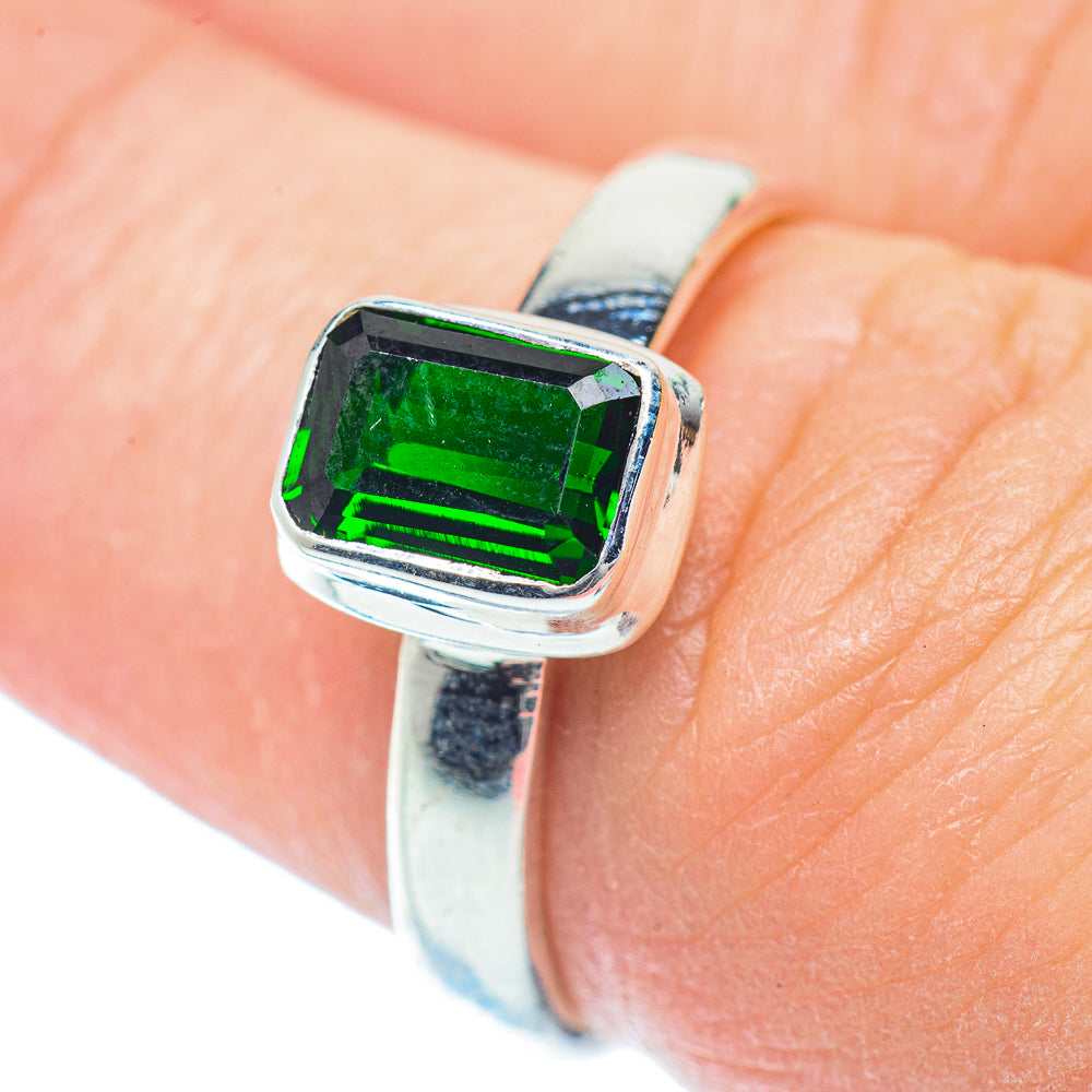 Chrome Diopside Rings handcrafted by Anasilvercos - RING36244