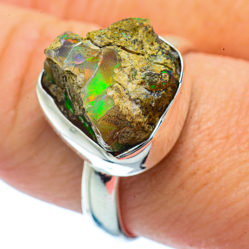 Ethiopian Opal Rings handcrafted by Anasilvercos - RING36272