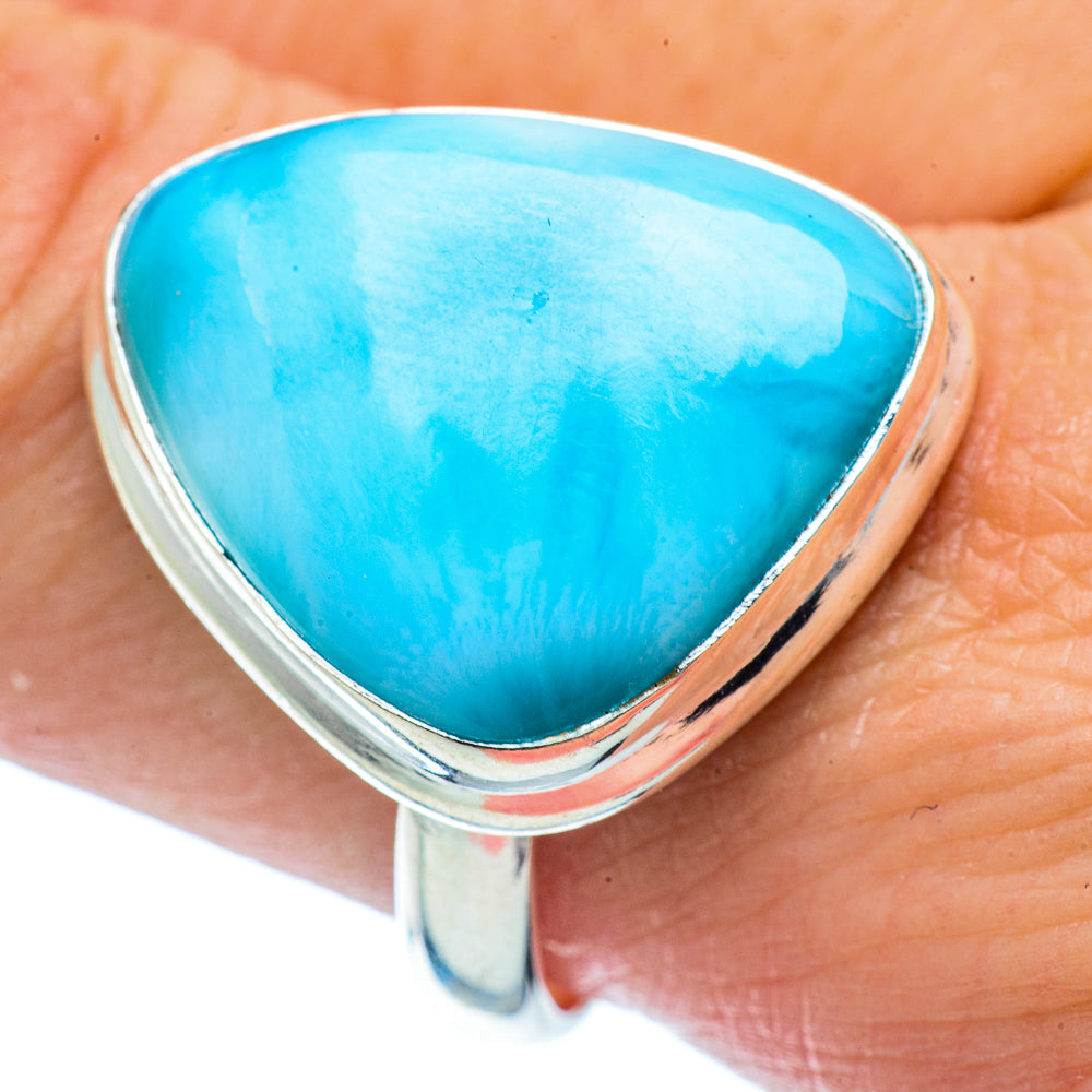 Larimar Rings handcrafted by Anasilvercos - RING36279