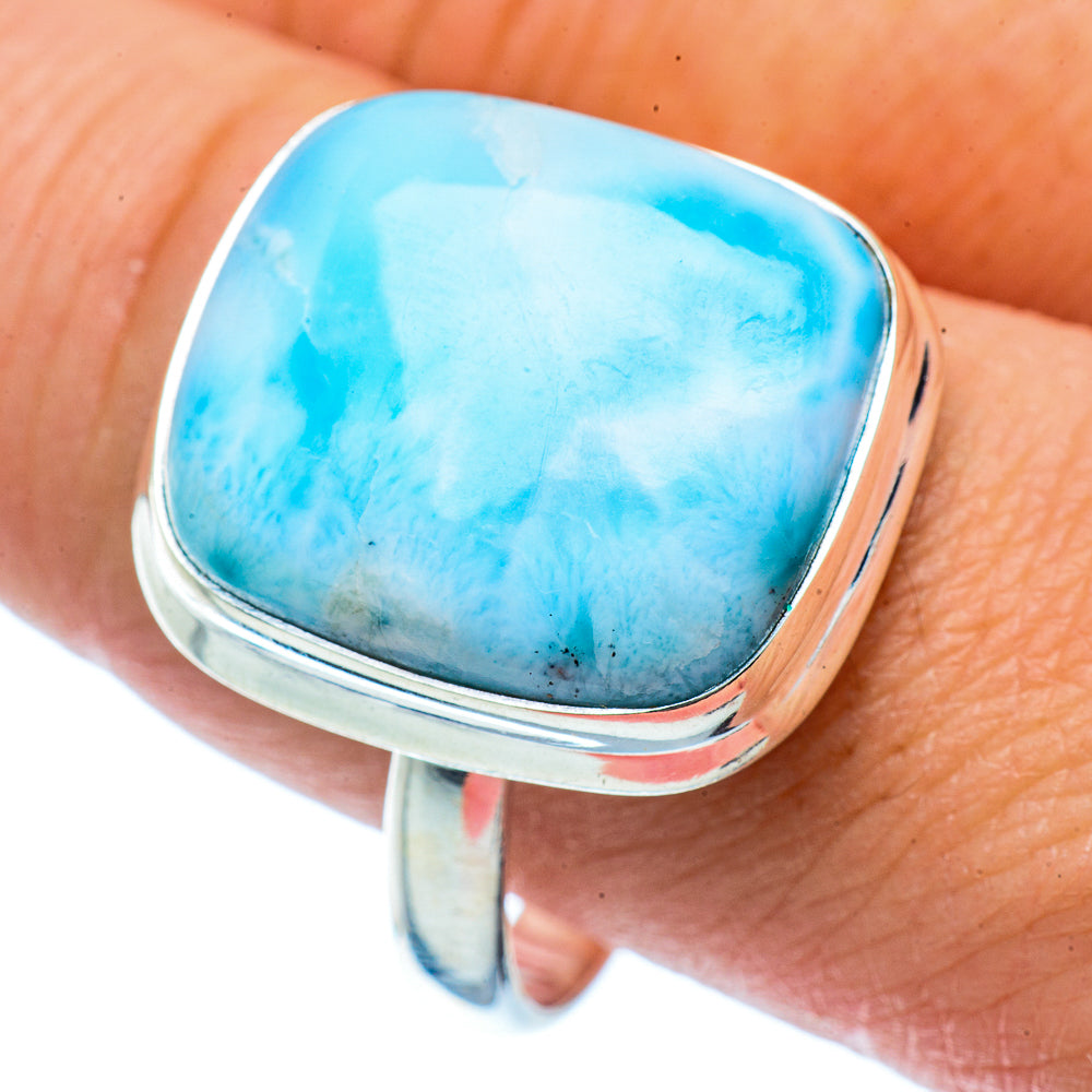 Larimar Rings handcrafted by Anasilvercos - RING36318
