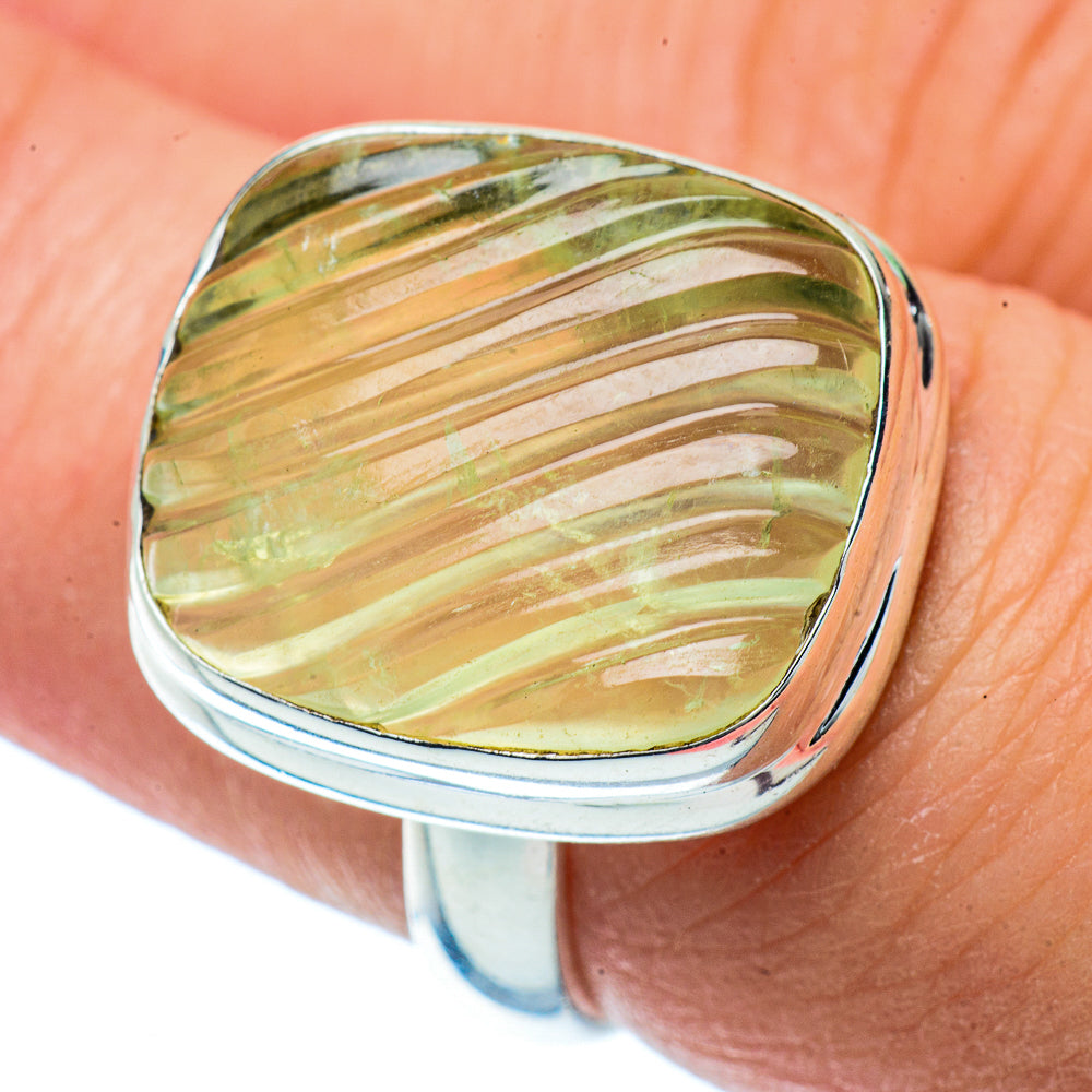 Prehnite Rings handcrafted by Anasilvercos - RING36331